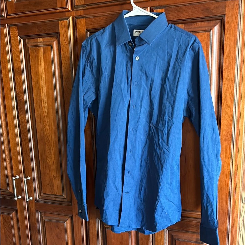Express Men's Blue Shirt